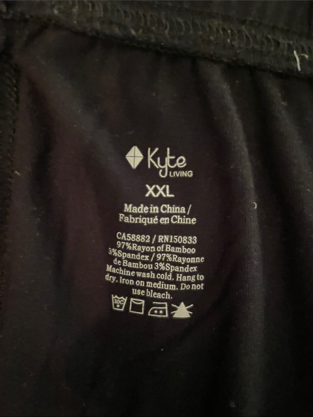 Black Men’s Kyte Long Sleeve Pajamas XXL - Picture 3 of 3